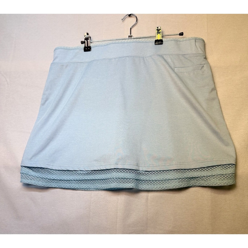 Pebble Beach Dry Luxe Performance Lace Hem Skort Skirt Shorts Blue X-Large